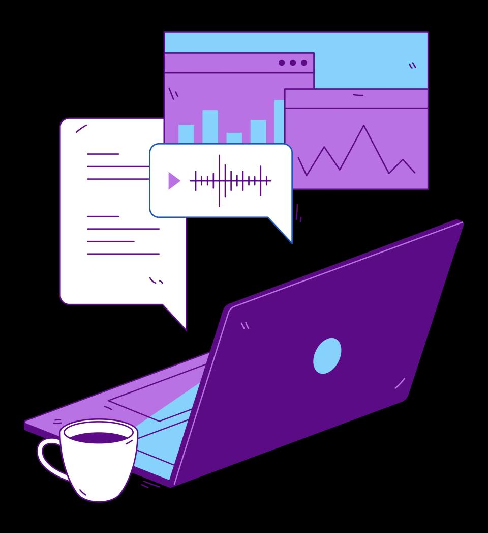 Laptop with data and audio elements