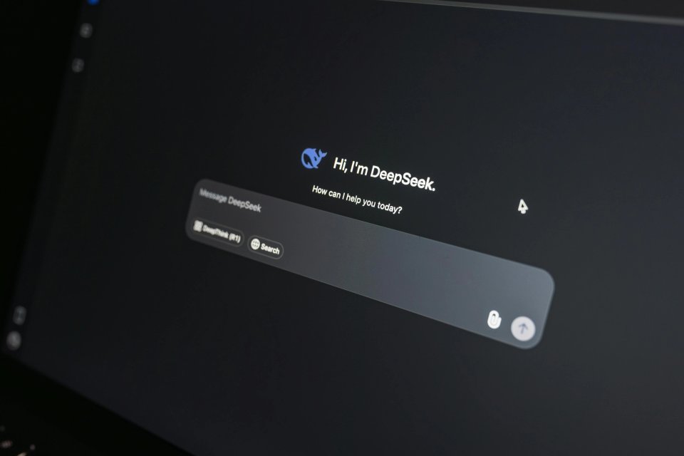 Screenshot of a chat interface displaying a greeting from DeepSeek, asking how it can assist the user today.